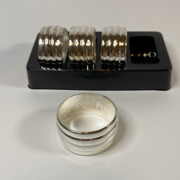 Silver Napkin Ring Set - Picture 2 of 5